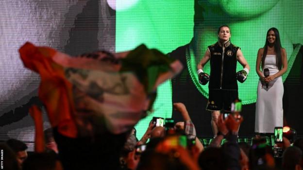 Katie Taylor makes her ring walk
