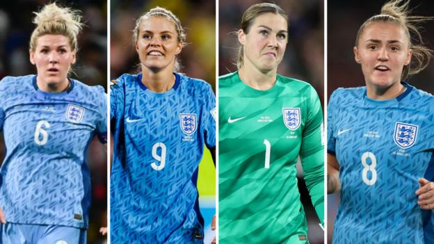 Millie Bright, Rachel Daly, Mary Earps and Georgia Stanway