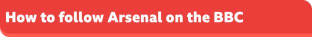How to follow Arsenal on the BBC banner